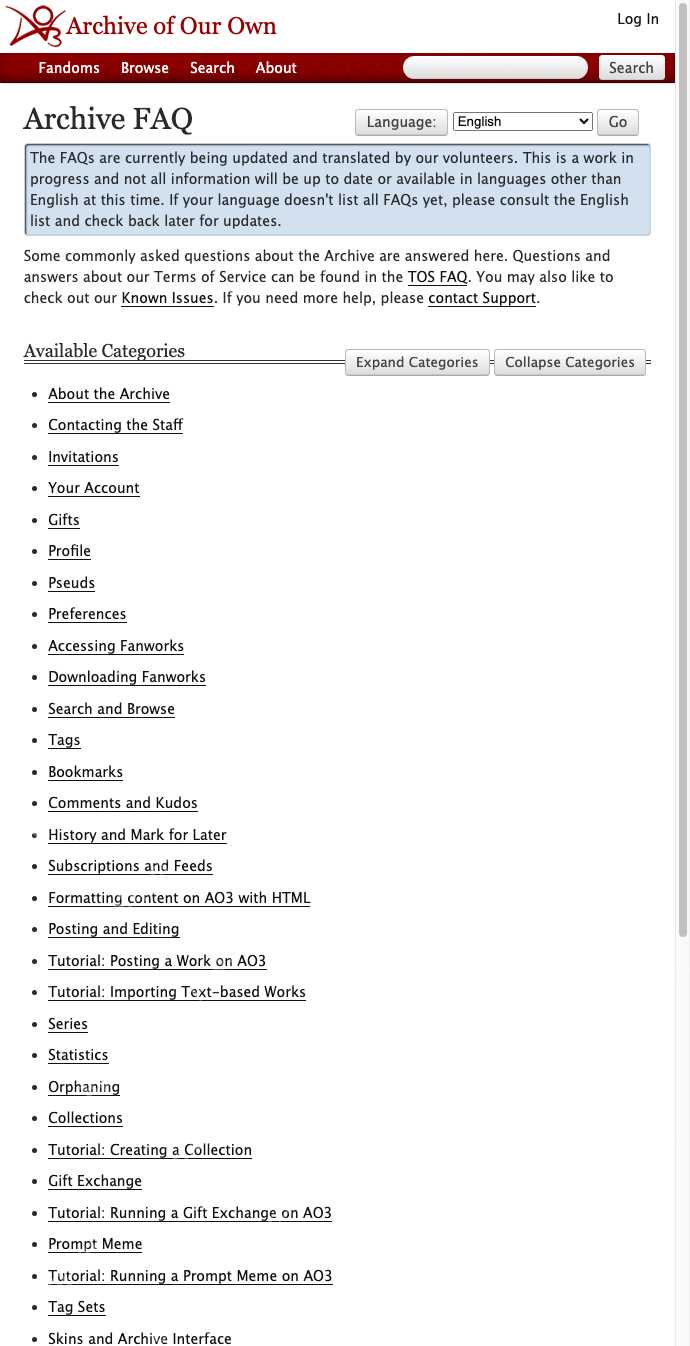 AO3官网入口网址 AO3同人文库中文在线阅读入口