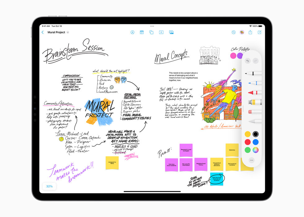 iPad Air M2如何使用无边记App协作_iPad团队头脑风暴工具教程