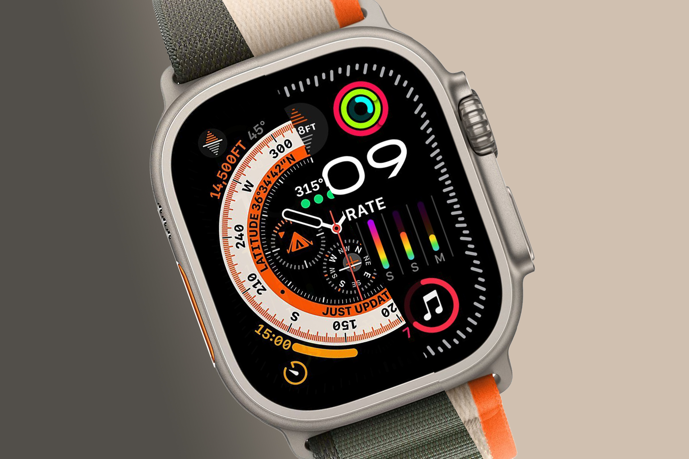 Apple Watch Ultra 2 如何查看地图上的等高线与步道 _ 苹果手表徒步探险进阶教程